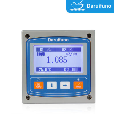 RS485 Modbus RTU পরিবাহিতা বিশ্লেষক IP66 প্যানেল মাউন্ট অনলাইন পরিবাহিতা কন্ট্রোলার দুটি SPST রিলে সহ